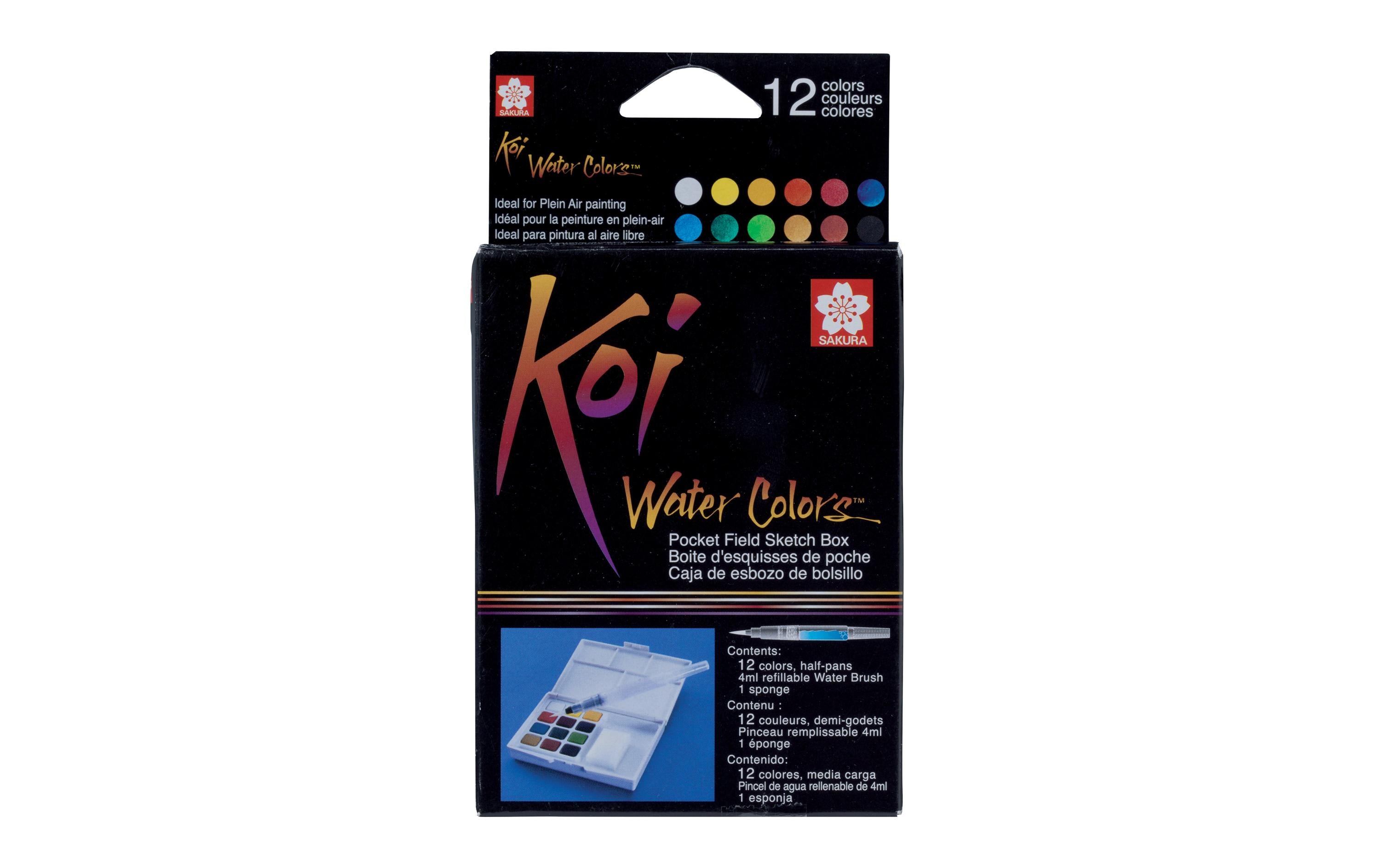 Talens Aquarellfarbe Koi 12 Näpfchen, Pocket Box