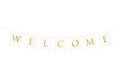 Partydeco Girlande Welcome weiss/gold, 15 x 95 cm