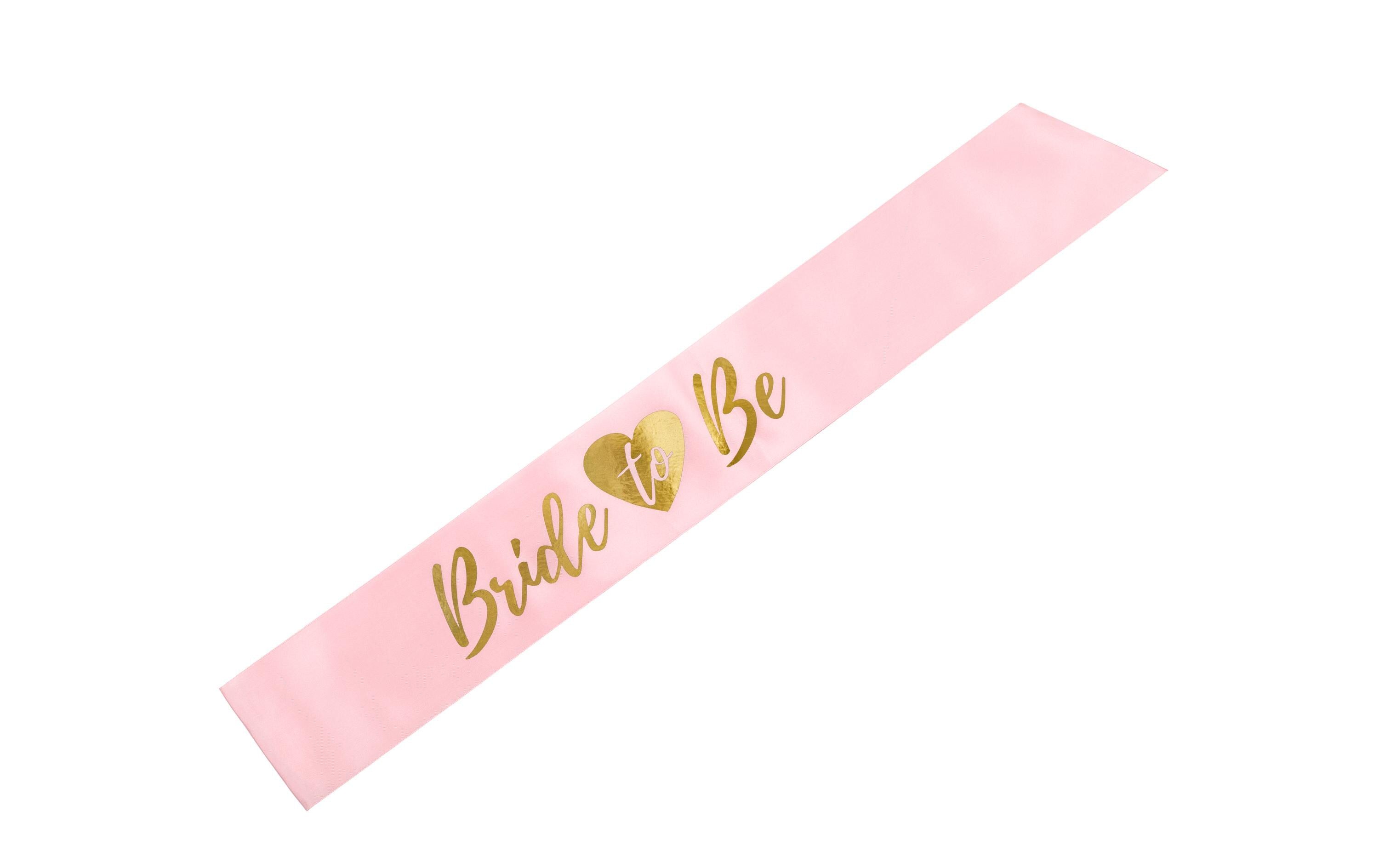 Partydeco Schärpe Bride to be rosa/gold, 75 cm