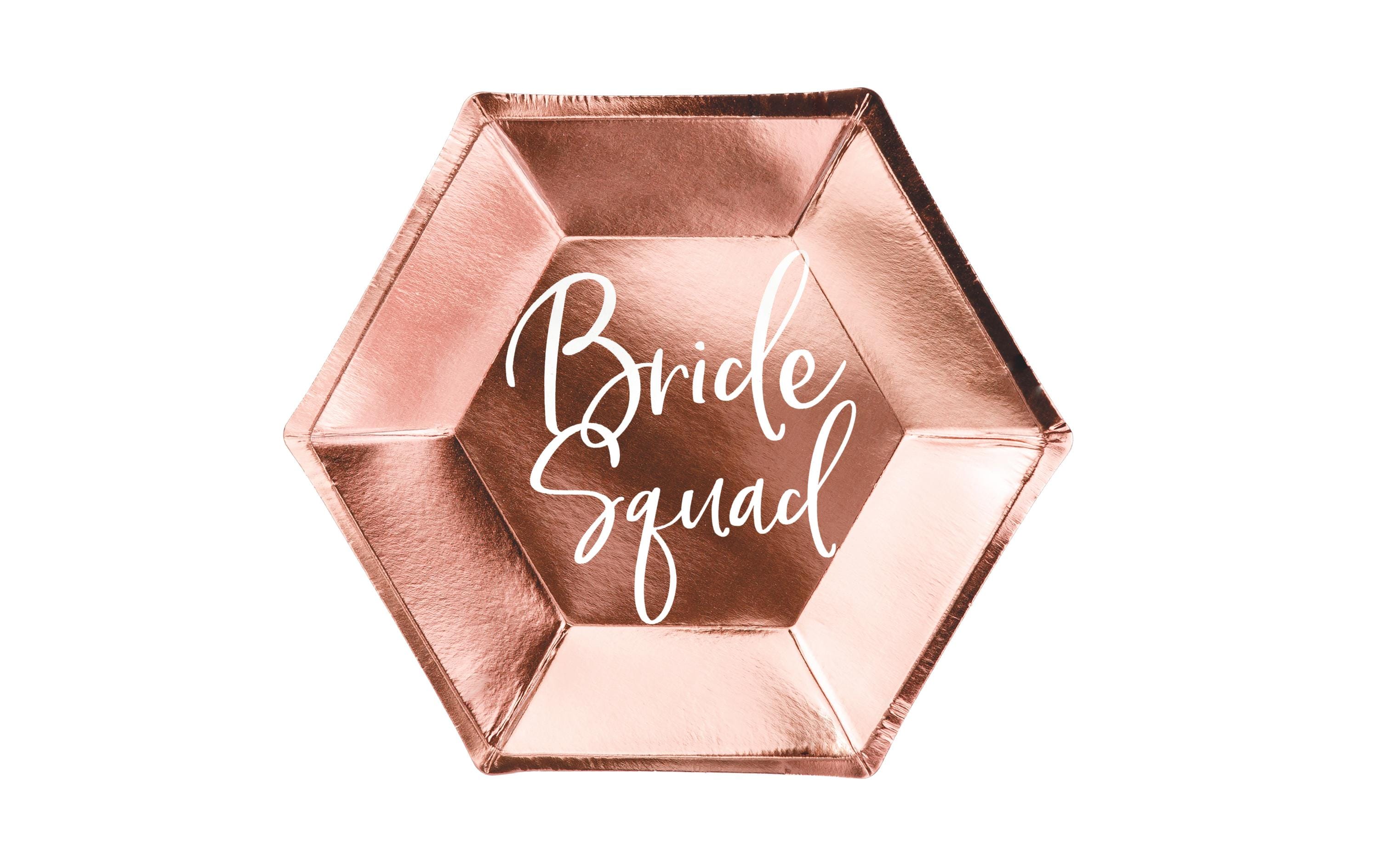 Partydeco Teller Bride to be rosegold, 23 cm, 6 Stück