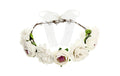 Partydeco Blumenkranz weiss, 17 cm