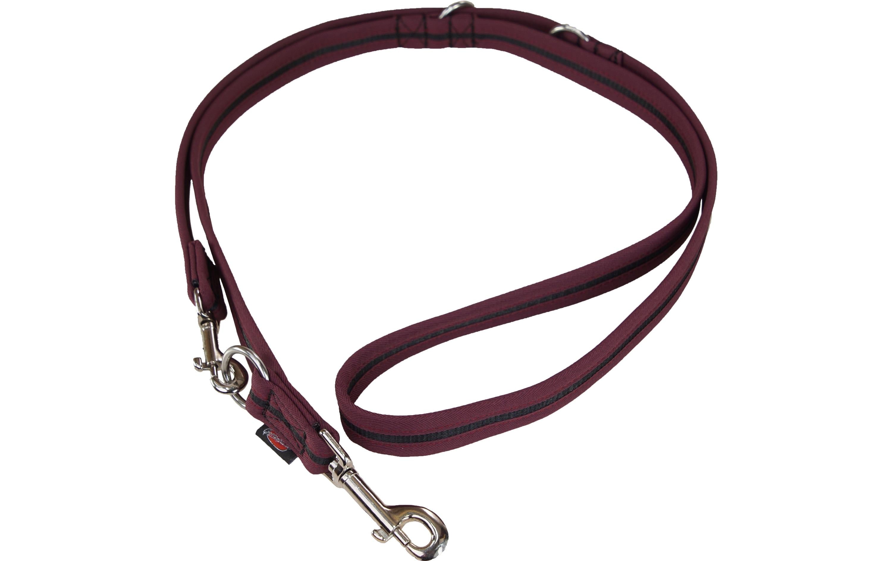 Grossenbacher Leine 180cm/25mm Schwarz/Bordeaux