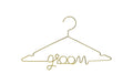 Partydeco Kleiderbügel Groom gold, 45 x 27 cm