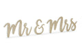Partydeco Holzschrift Mr & Mrs gold, 50 x 10 cm