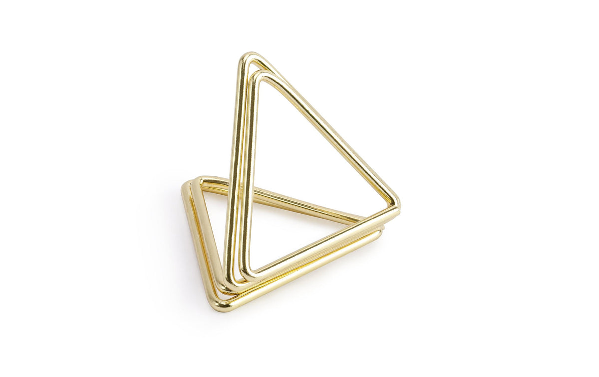 Partydeco Tischkartenhalter Triangel gold, 2.3 cm, 10 Stück