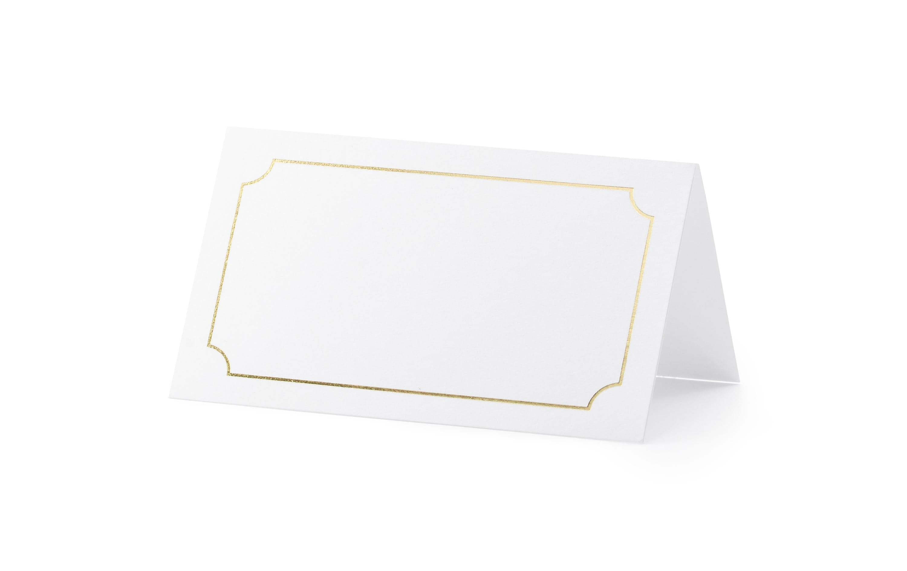 Partydeco Tischkarten Rahmen gold, 9.5 x 5.5 cm, 10 Stück