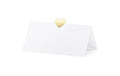 Partydeco Tischkarten Herz gold, 10 x 5 cm, 10 Stück