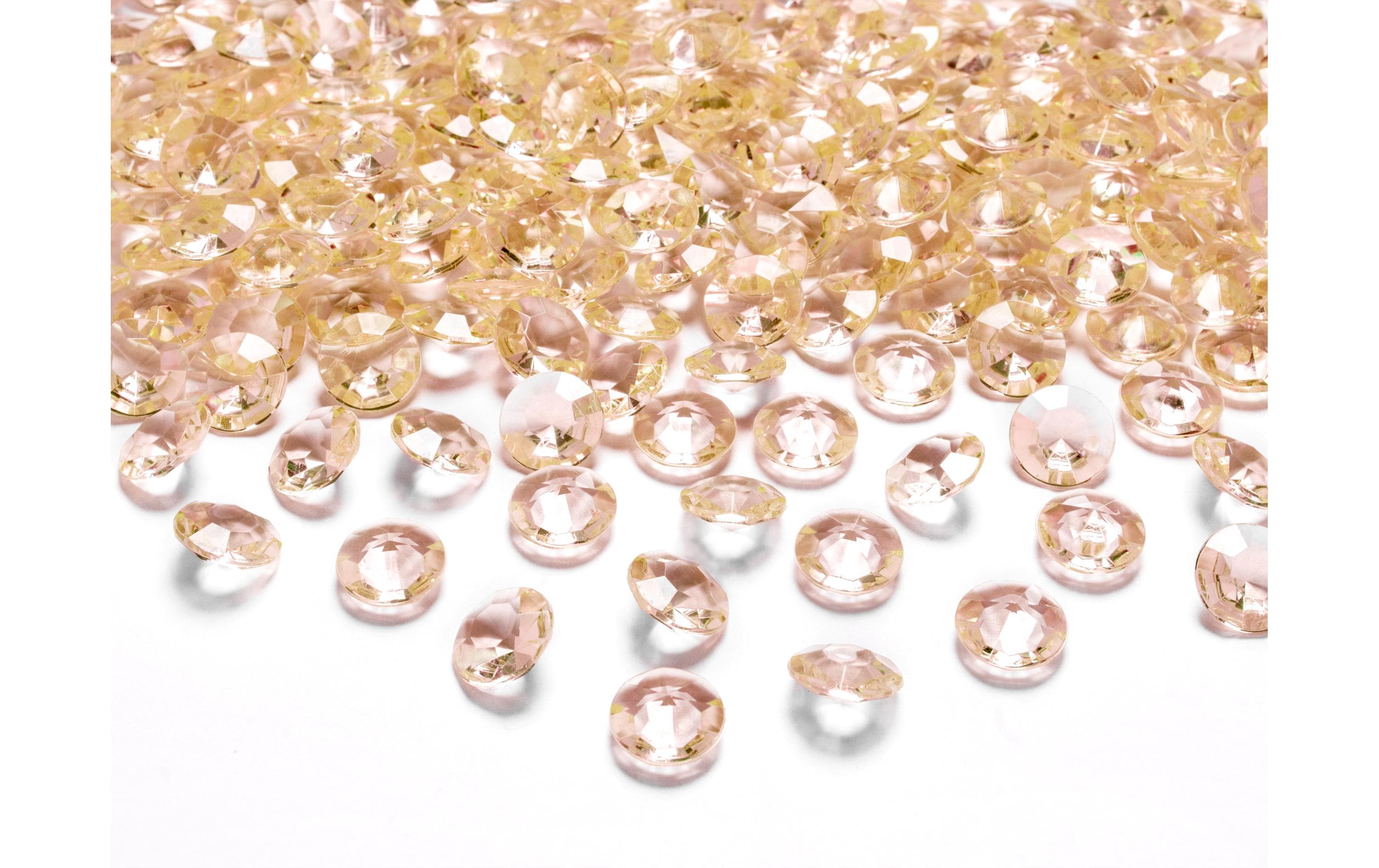 Partydeco Streudeko Konfetti Diamanten gold, 1.2 cm, 100 Stück
