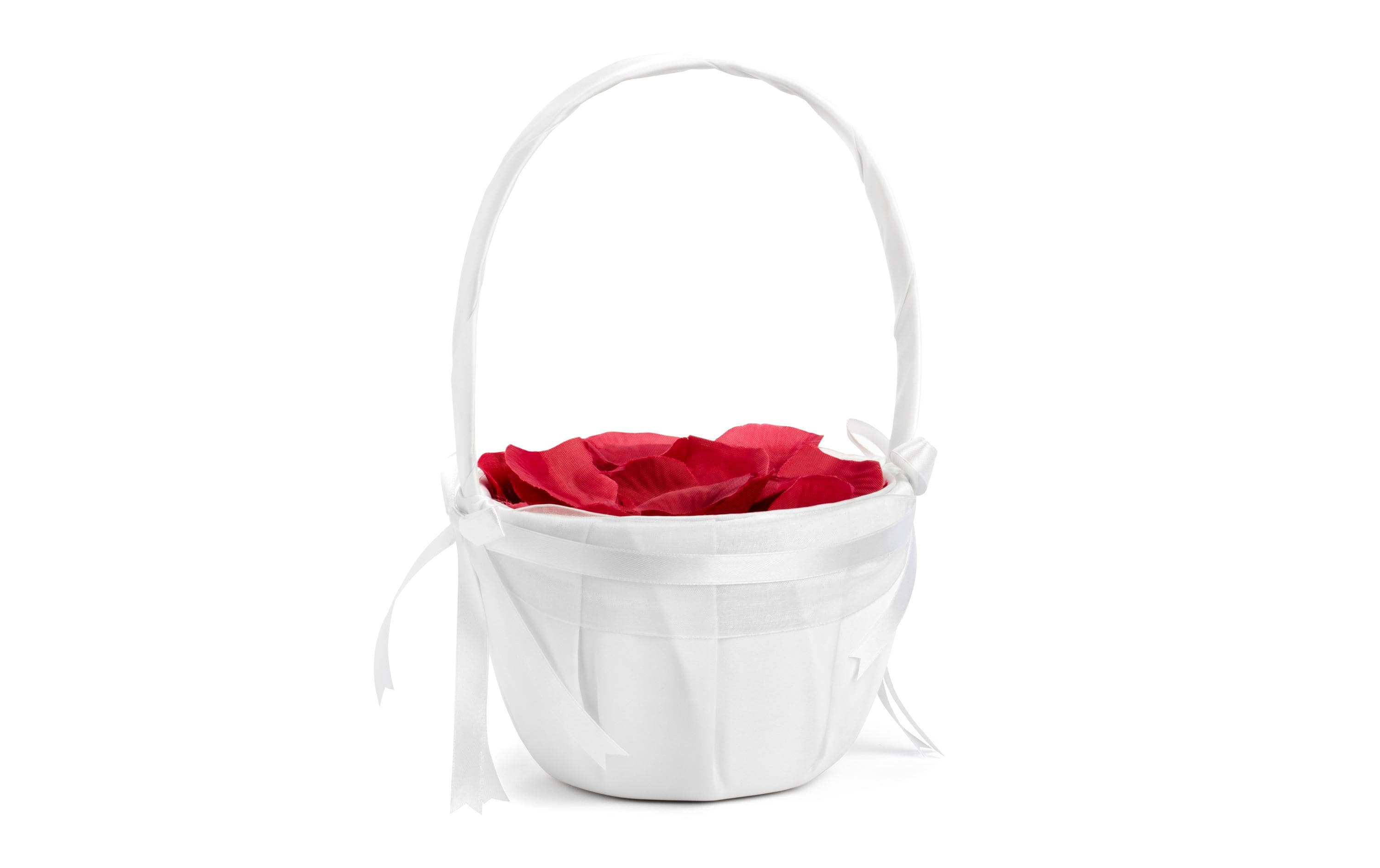 Partydeco Korb für Rosenbüten weiss, ca. 26 cm