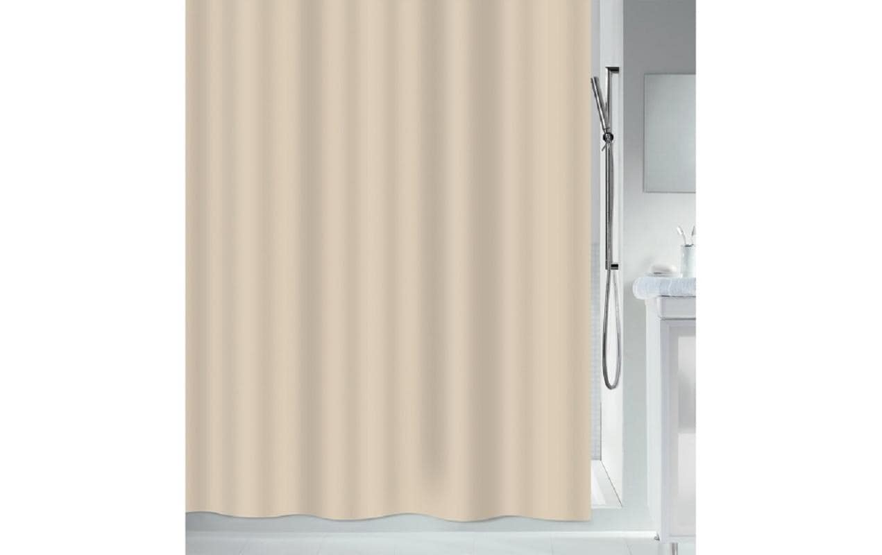 MSV Duschvorhang Romana, Taupe, Polyester 180x180cm, 30 °C waschbar