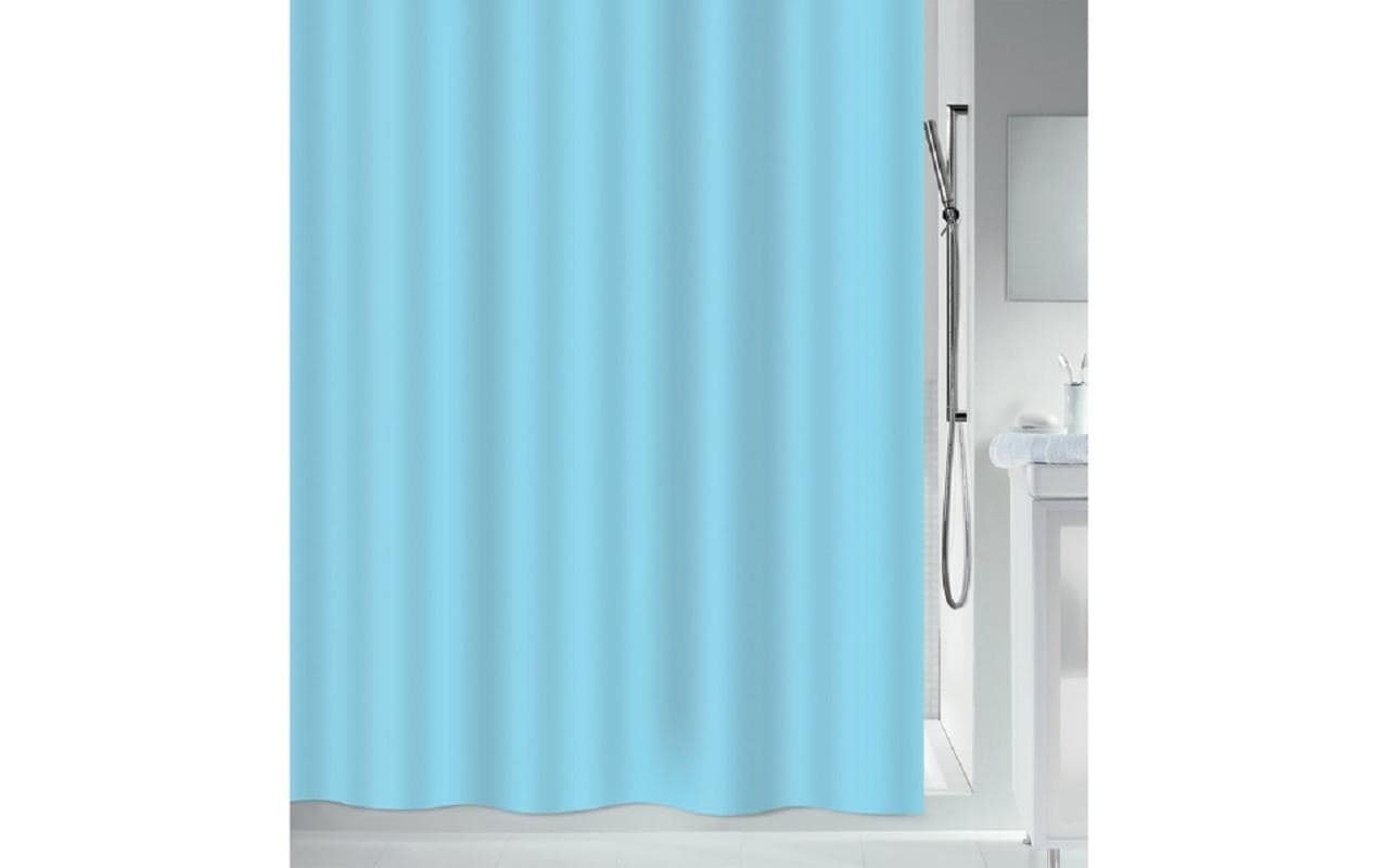 MSV Duschvorhang Romana, Hellblau,Polyester 180x180cm, 30 °C waschbar