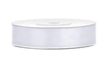 Partydeco Band Satin weiss, 1.2 cm  x 25 m