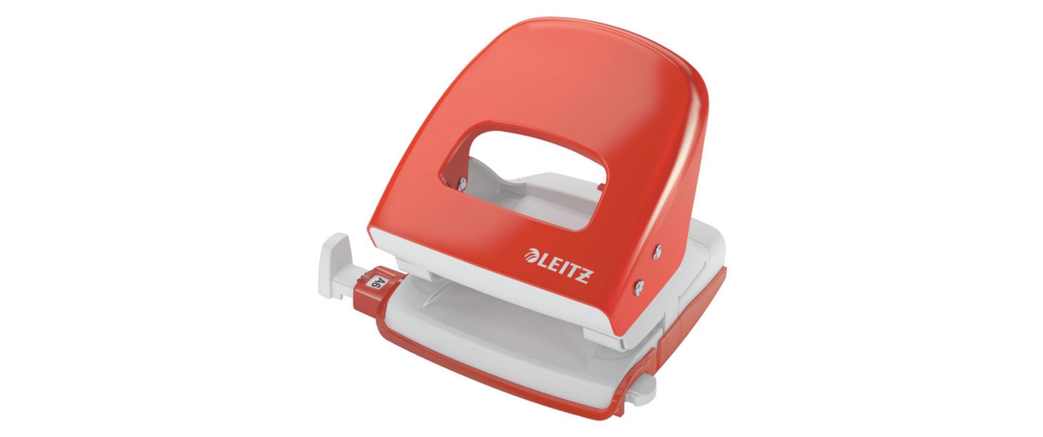 Leitz Locher Nexxt Metall, 30 Blatt (80 g/m² Papier), Hellrot