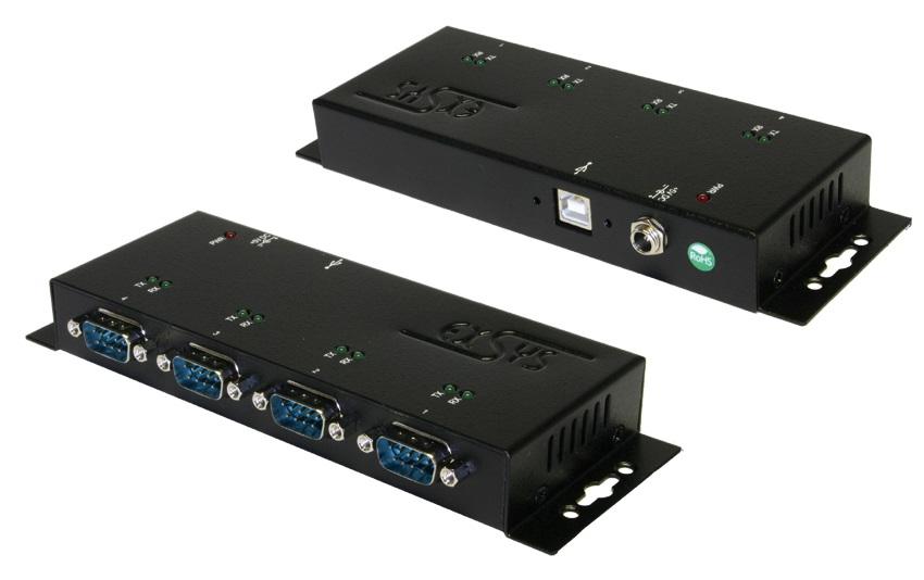 EXSYS EX-1334HMV-2, USB zu 4xSeriell RS232 USB Konverter-Box, USB 2.0, Metallgehäuse