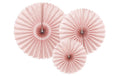 Partydeco Rosetten rosa, 26, 34.5, 43 cm, 3 Stück