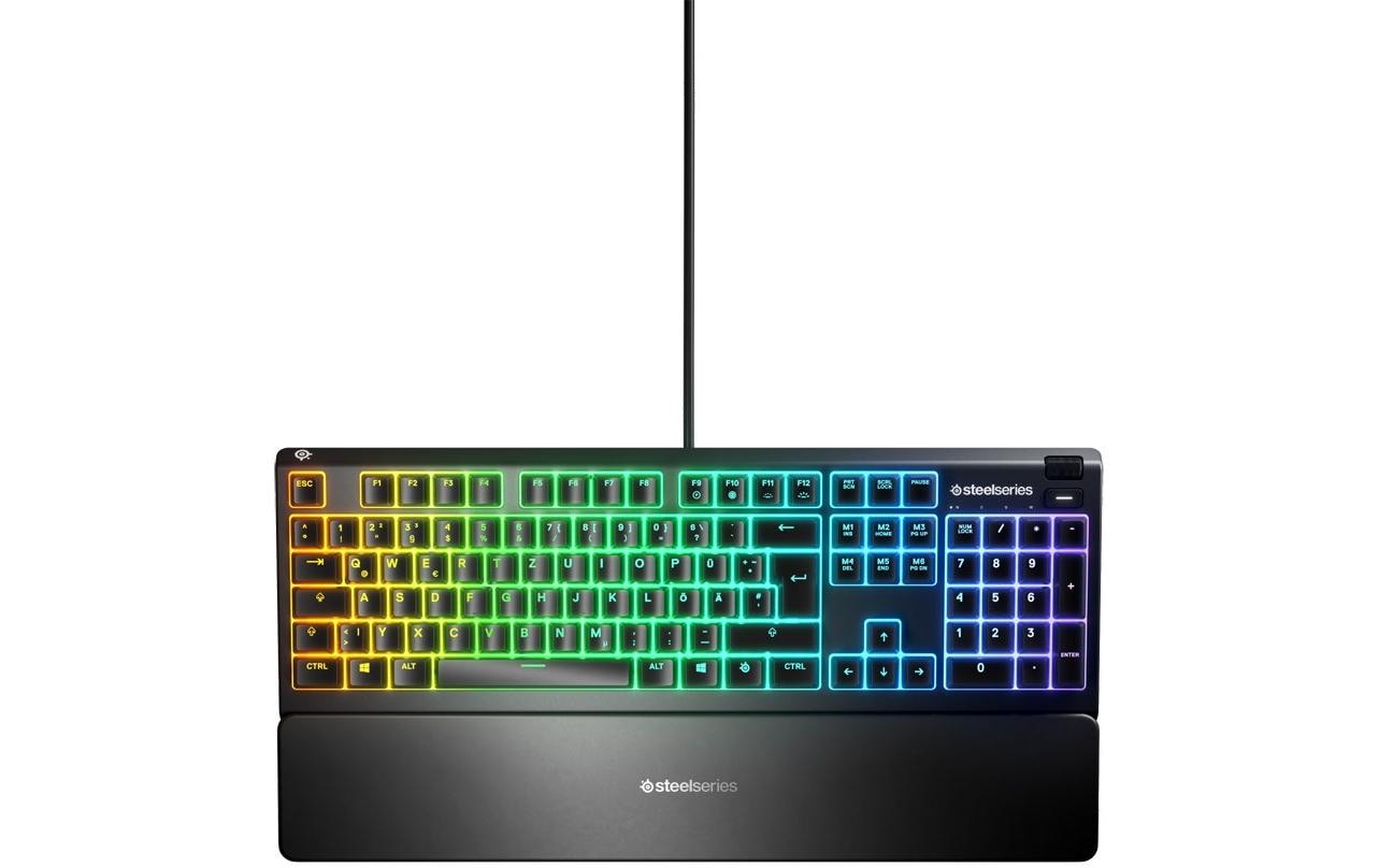 SteelSeries Apex 3 Gaming Keyboard Whisper Switch, 10-zone RGB, DE-Layout