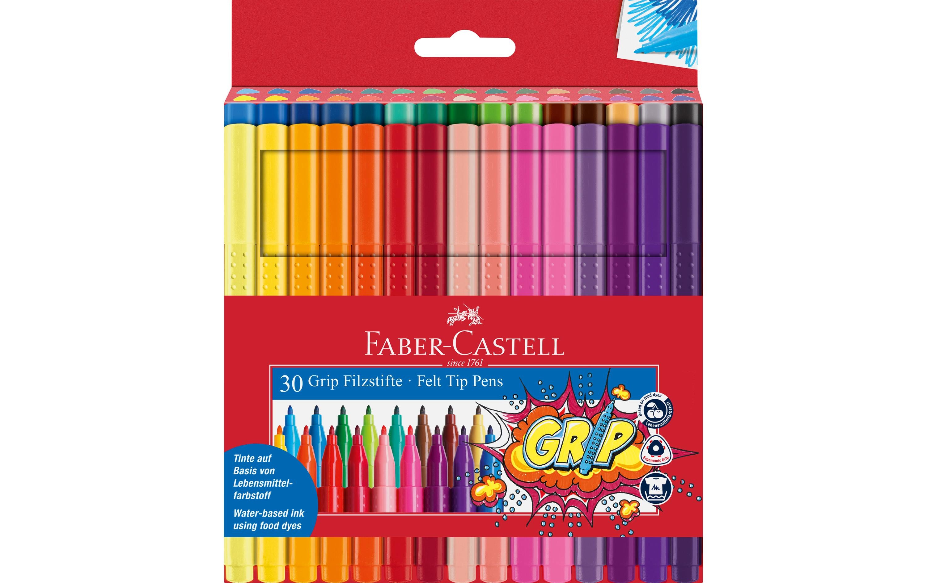 Faber-Castell Fasermaler Grip Colour Marker 30er Etui