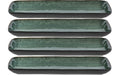 Bitz, Servierplatte 4 Stück, Schwarz/Grün 4 Stk., schwarz/grün, 38x14cm