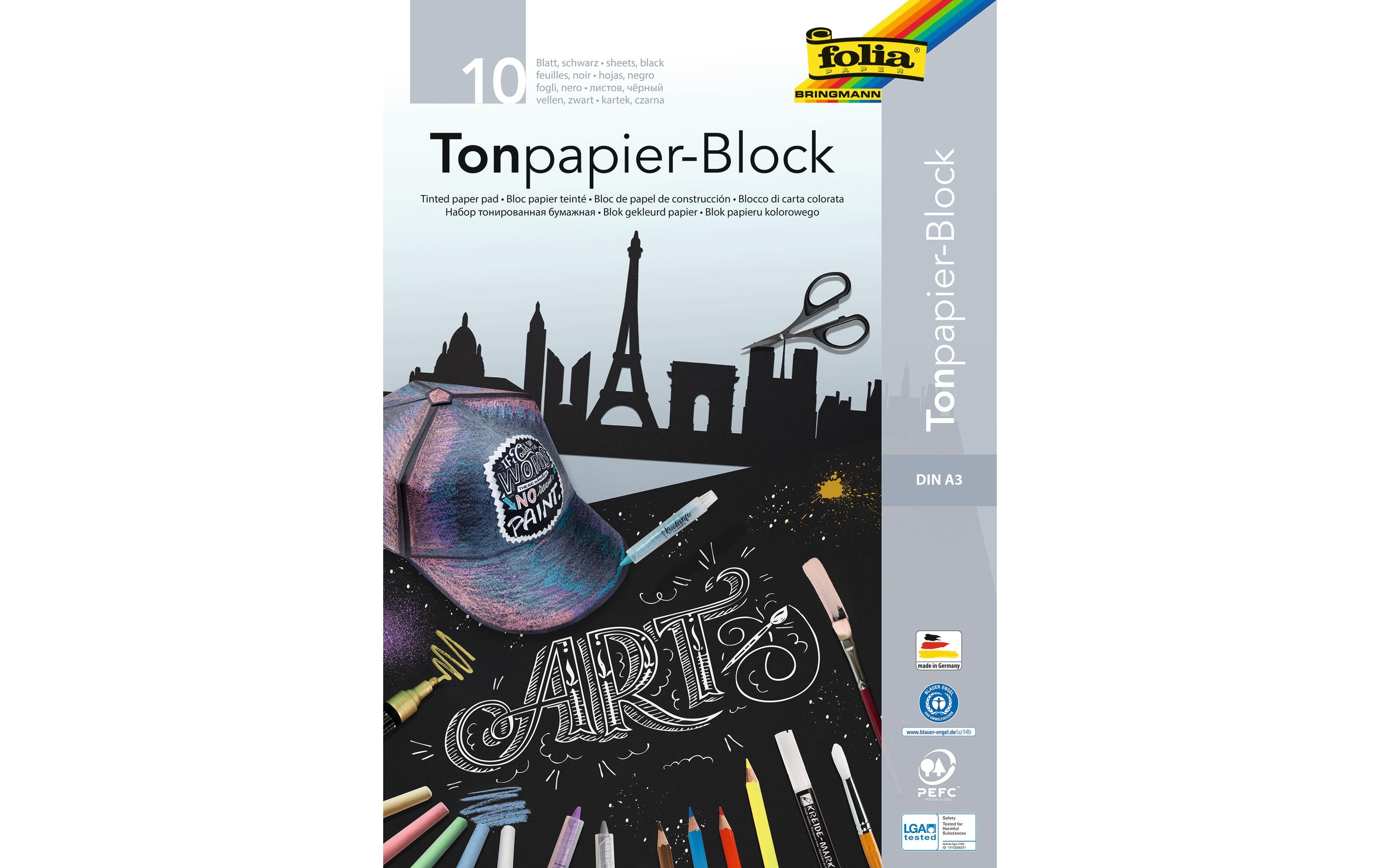 Folia Zeichen- & Bastelblock A3 10 Blatt, 130 g/m2