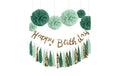 I am Creative Girlande Birthday mint Set mit Girlande, Pompoms + Quastengirlande