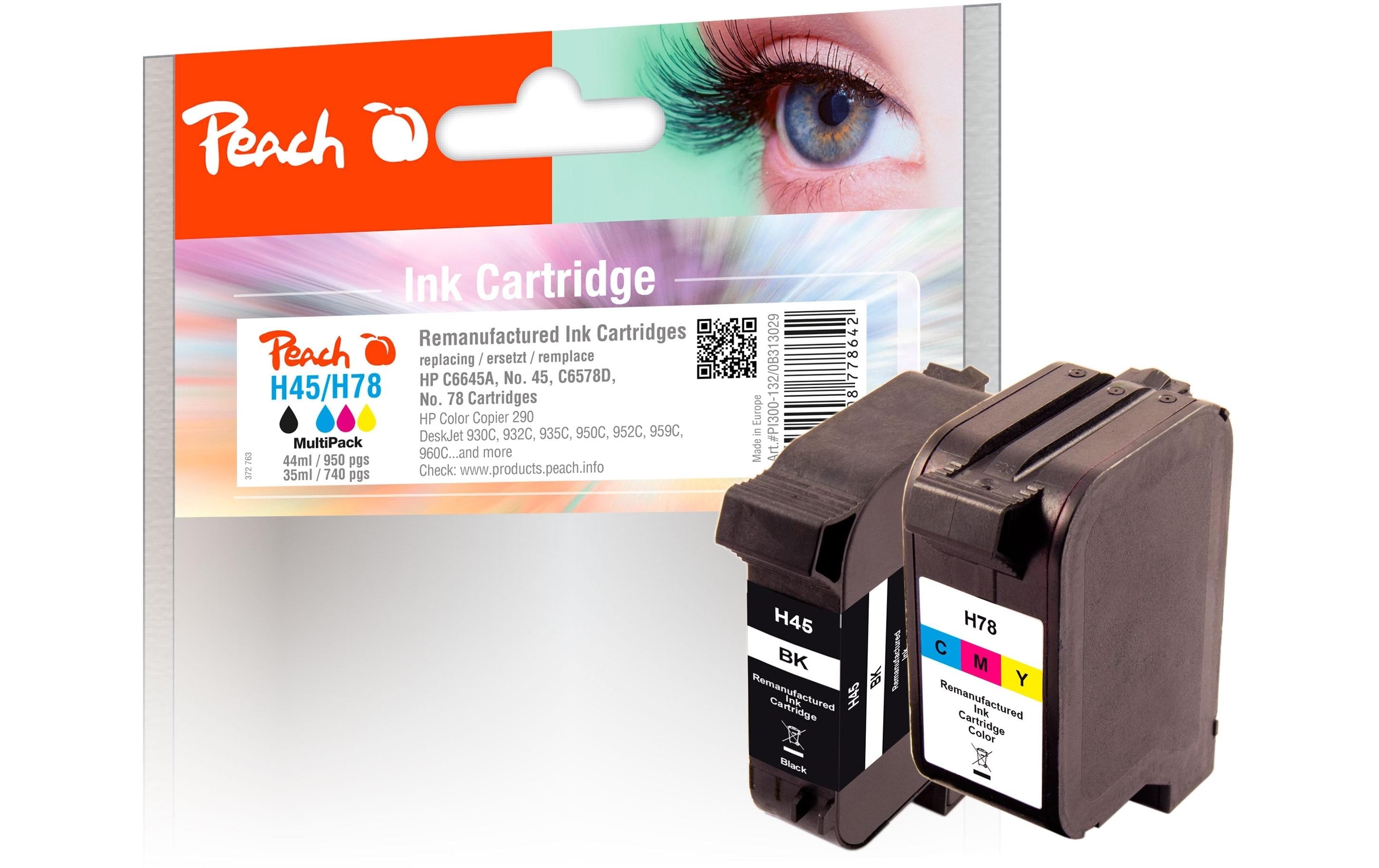 Peach Tinte HP 51645A C6578D Saving Combi Pack  1x schwarz 1x color
