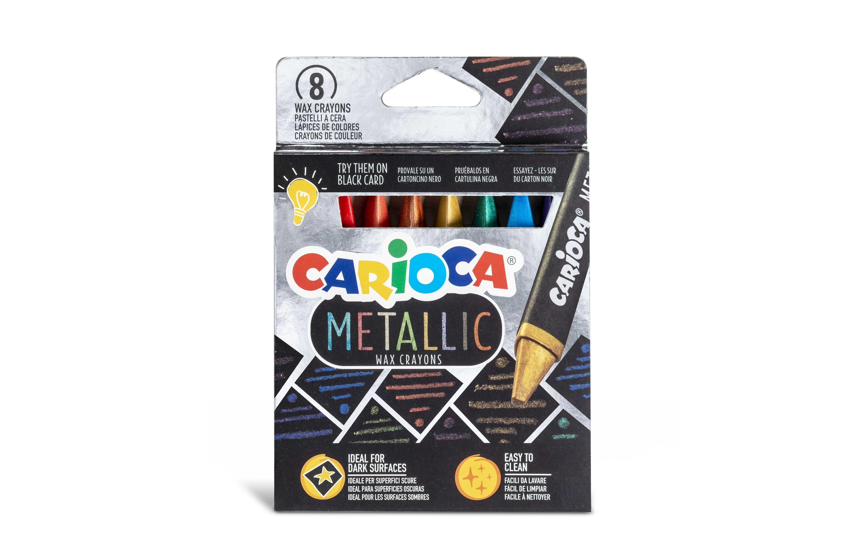 Carioca Wachsmalkreide Metallic E-8 Etui mit 8 Farben
