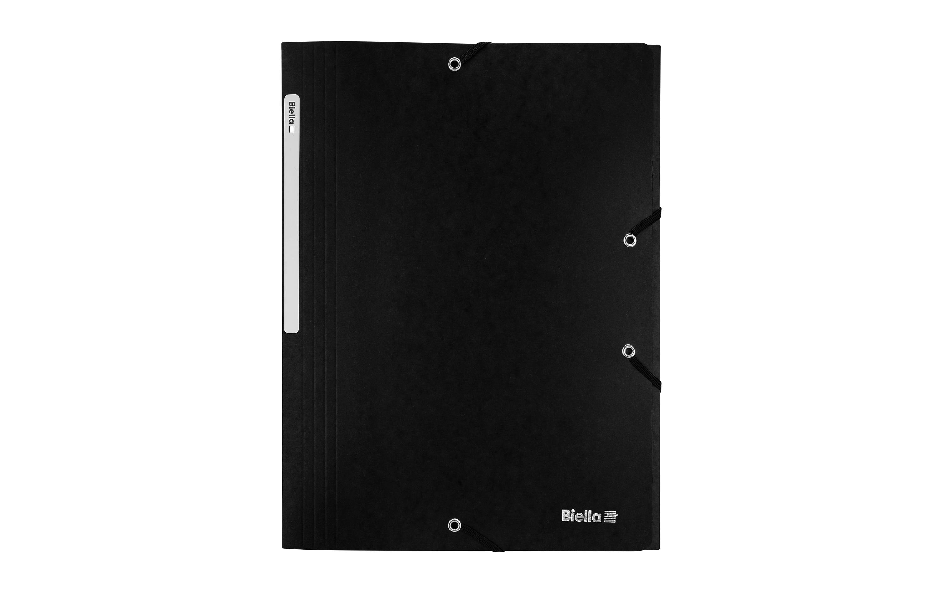 Biella Gummibandmappe A4 schwarz