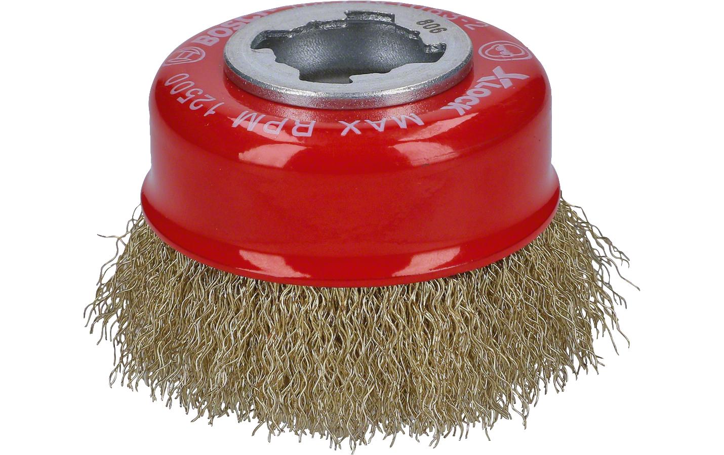 Bosch Professional Topfbürste 75 mm, gewellte Messingbürsten