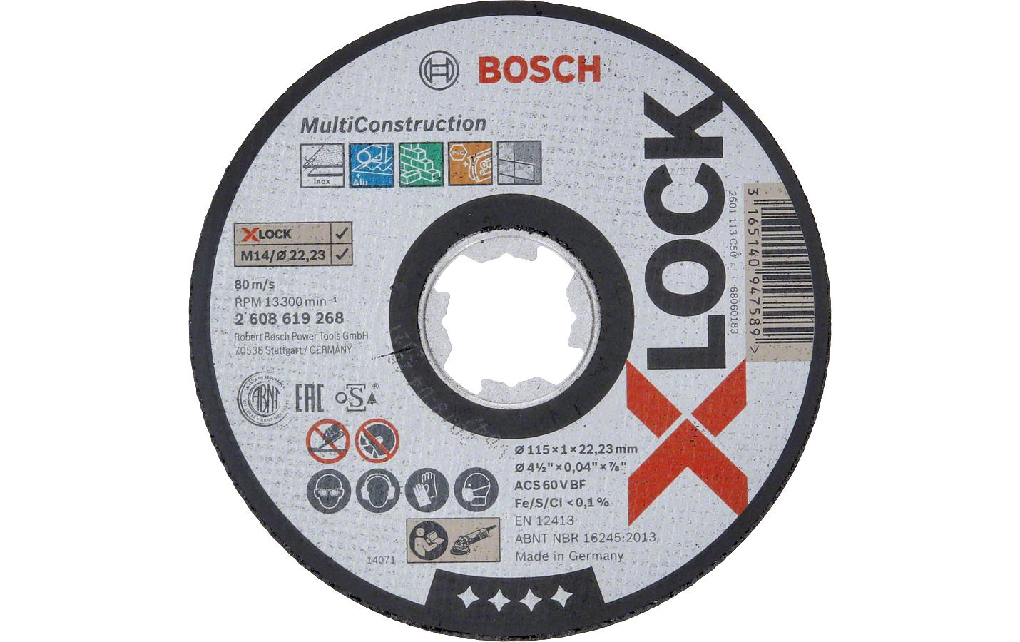 Bosch Professional Trennscheibe gerade Multi Material 115x1x22,23 mm
