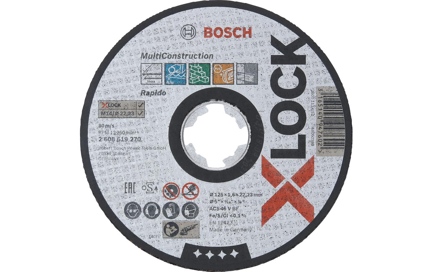 Bosch Professional Trennscheibe gerade Multi Material 125x1,6x22,23 mm