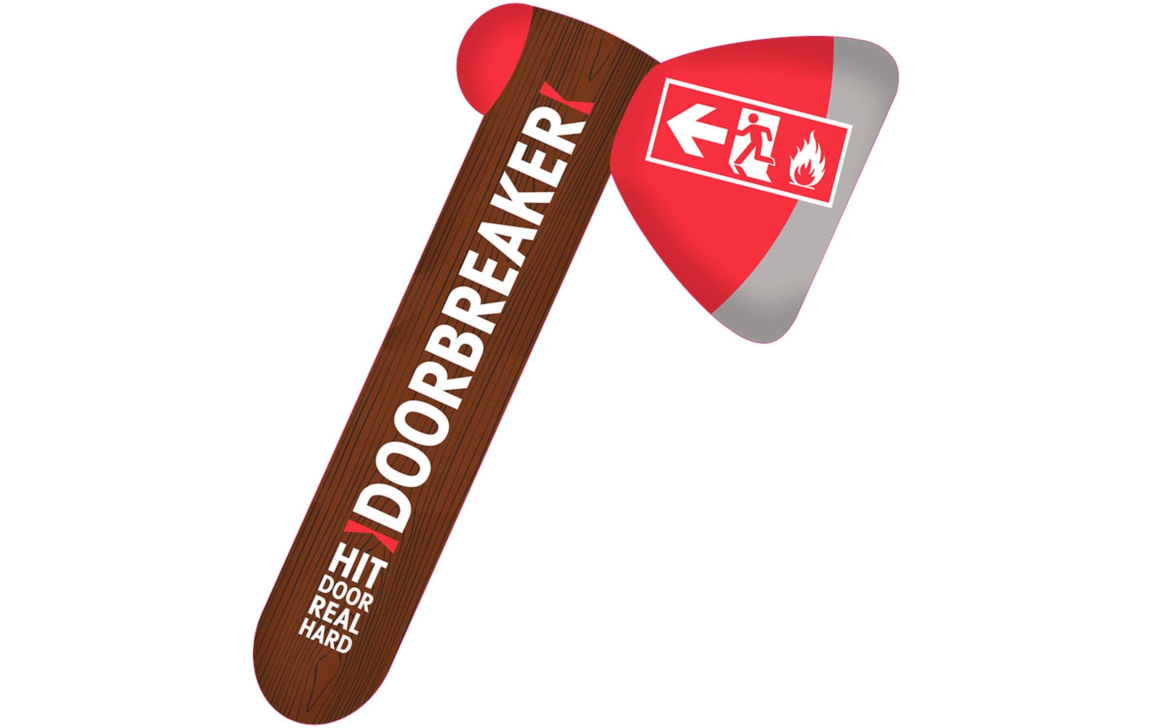 Folat Aufblasbares Feuerwehrbeil 38 cm, braun/rot