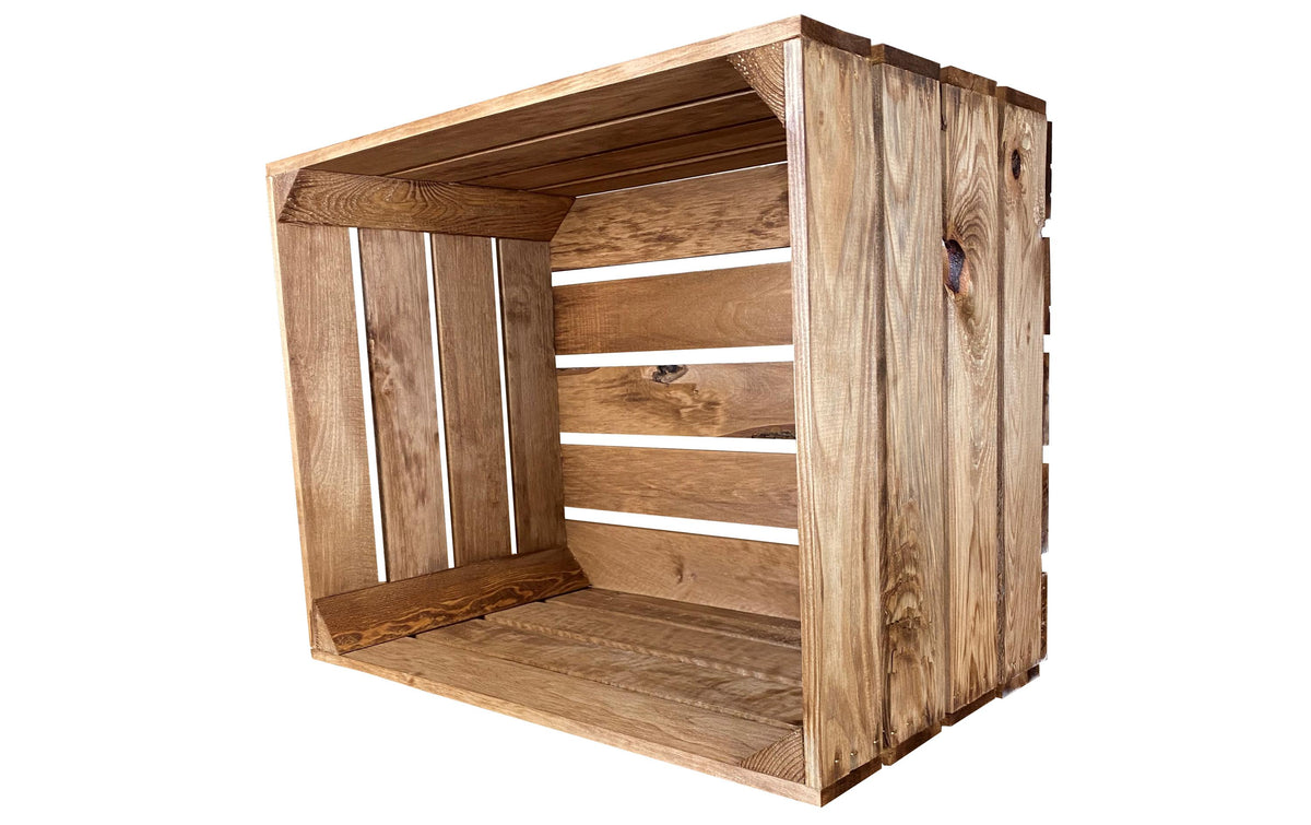 Holz Zollhaus Vintage Obstharasse Shabby Braun, Kiefer, 50x40x30 cm, FSC 100%