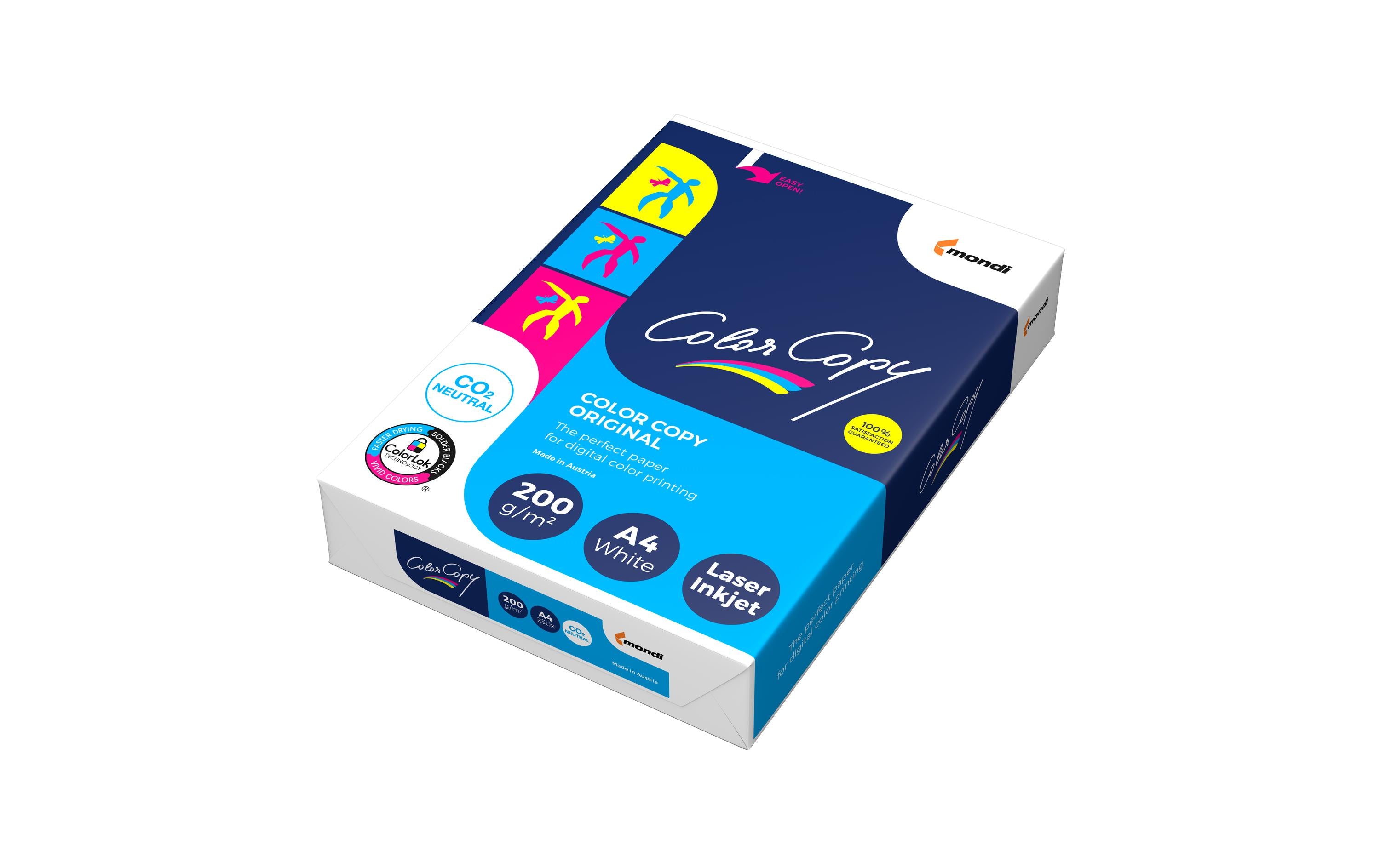 ColorCopy Papier A4, hochweiss, holzfrei 200g/m2, Packung à 250 Blatt