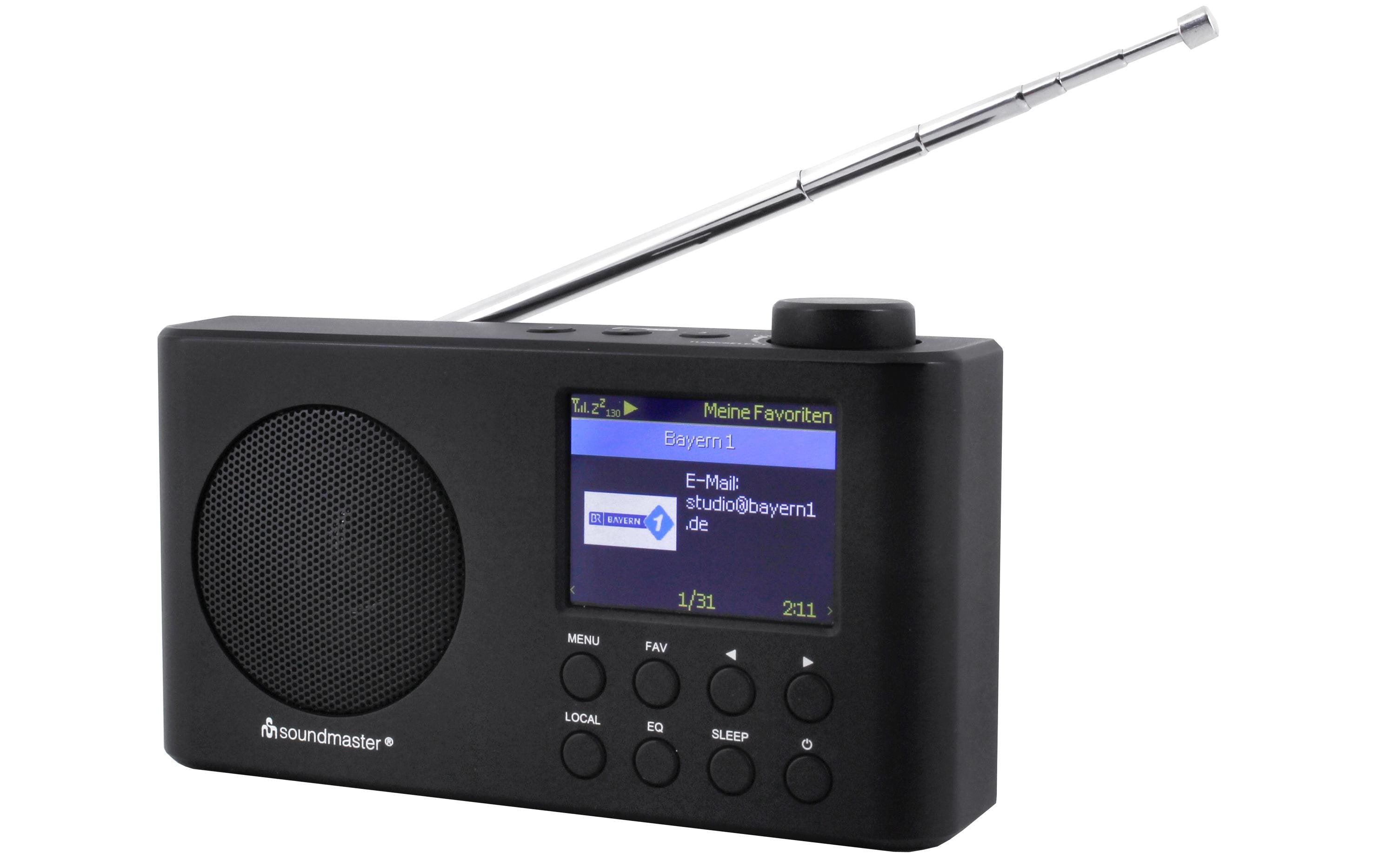 Soundmaster IR6500SW Internetradio  mit DAB+, UKW, BT, Akku