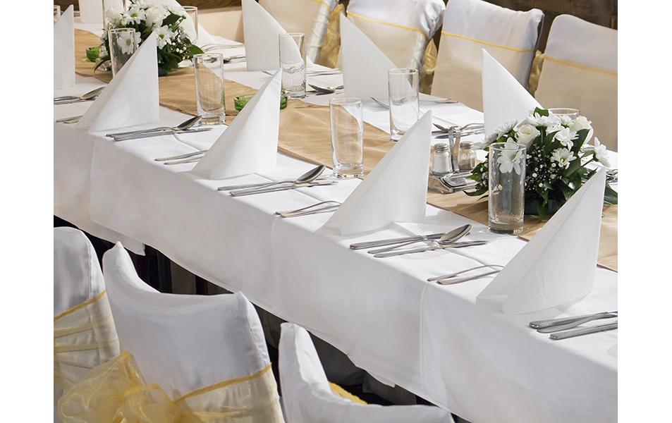 Partydeco Tischdecke rechteckig weiss, 140 x 170 cm