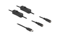 Delock USB-C Stecker zu 2x DC 5.5x2.1mm,1m Mit Schalter,Stecker zu Buchse,1m,Schwarz