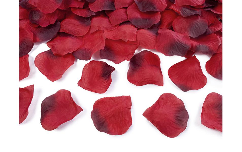 Partydeco Rosenblüten rot, dunkler Rand 500 Stück