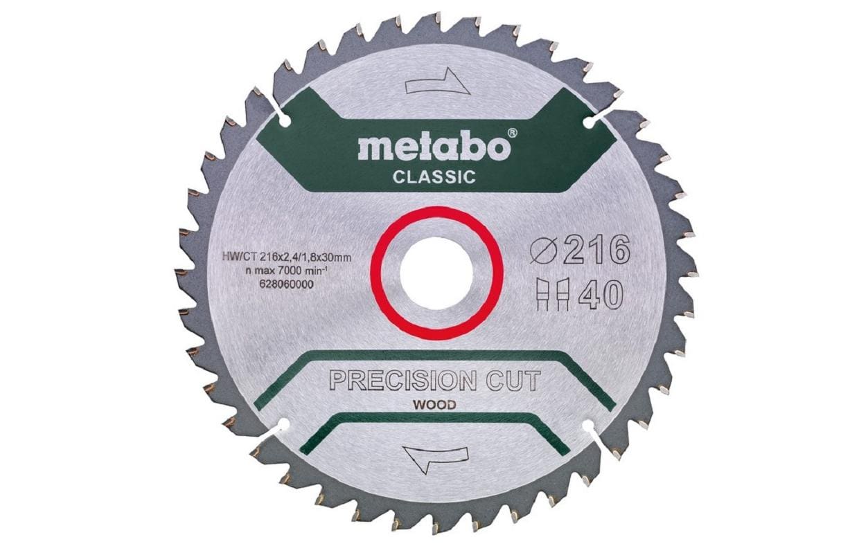 METABO Kreissägeblatt PrecisionCutClassic 216x30mm 40Z
