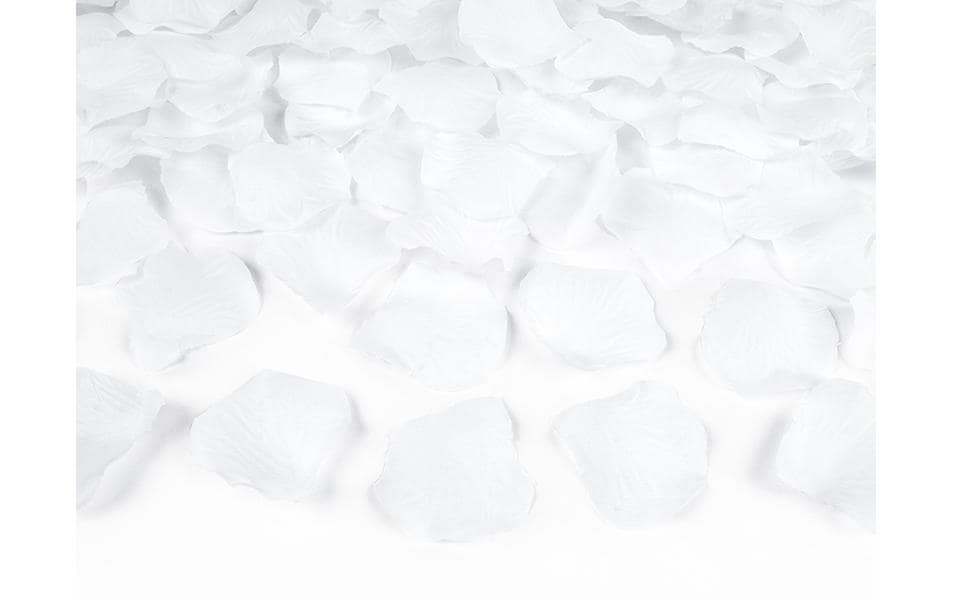 Partydeco Rosenblüten weiss 500 Stück