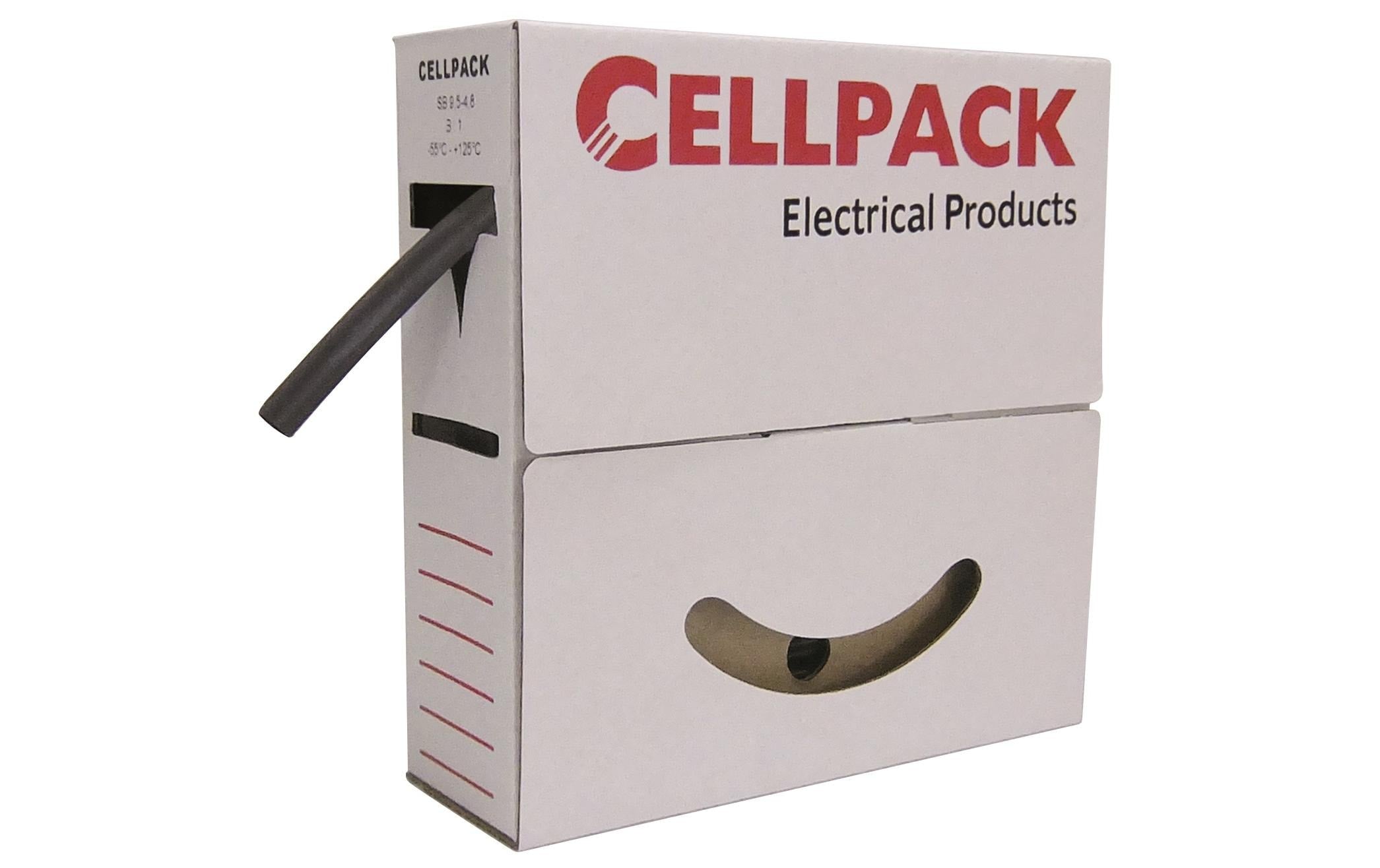 Cellpack, Schrumpfschlauch 12-4, 8m Spenderbox, schwarz