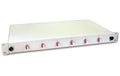 Lightwin 19" 1HE Spleissbox, Multimode, OM4 6x DLC MM Kupplung violett, 12xLC/UPC Pigta