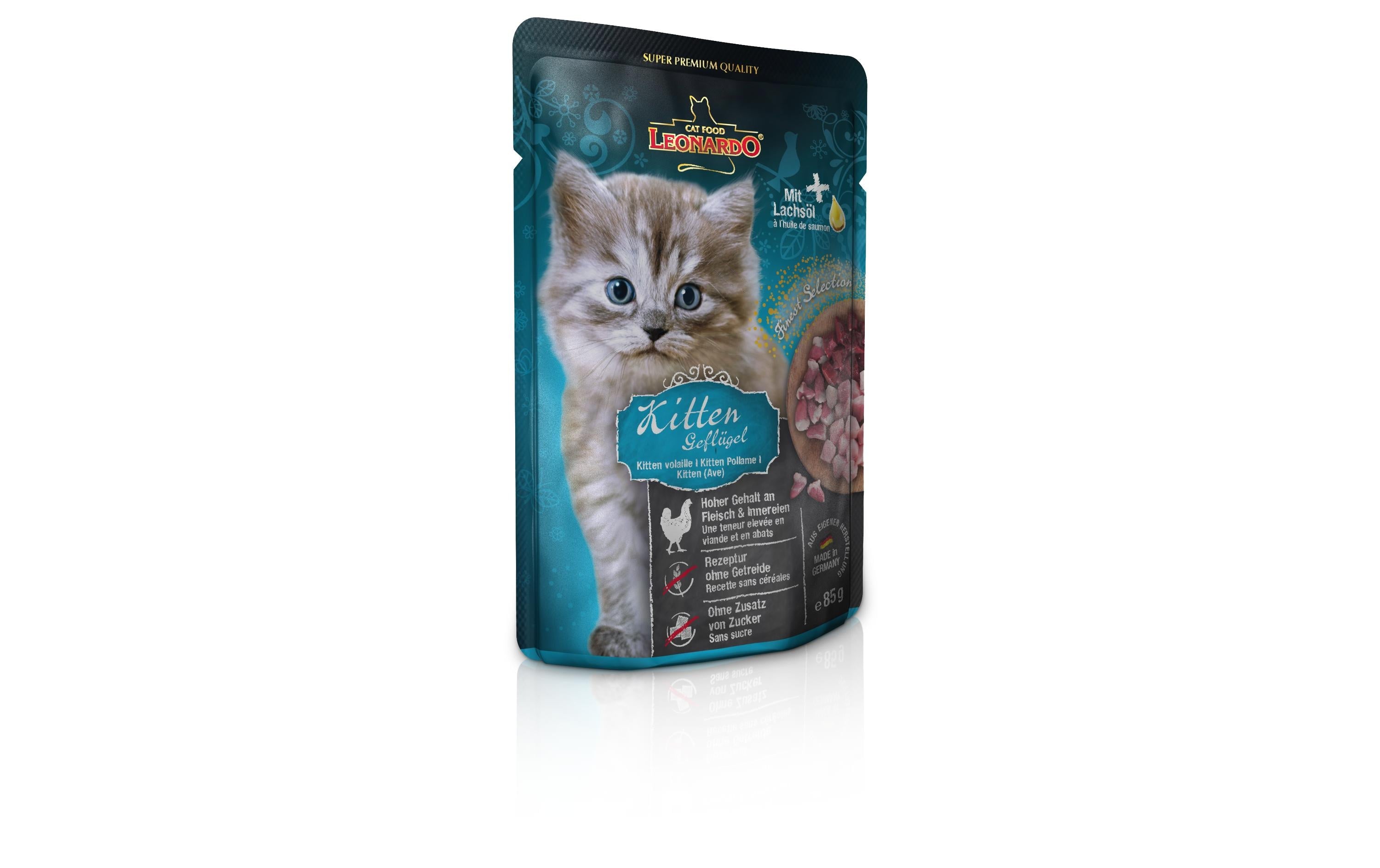 Leonardo Nassfutter Kitten Geflügel 85g