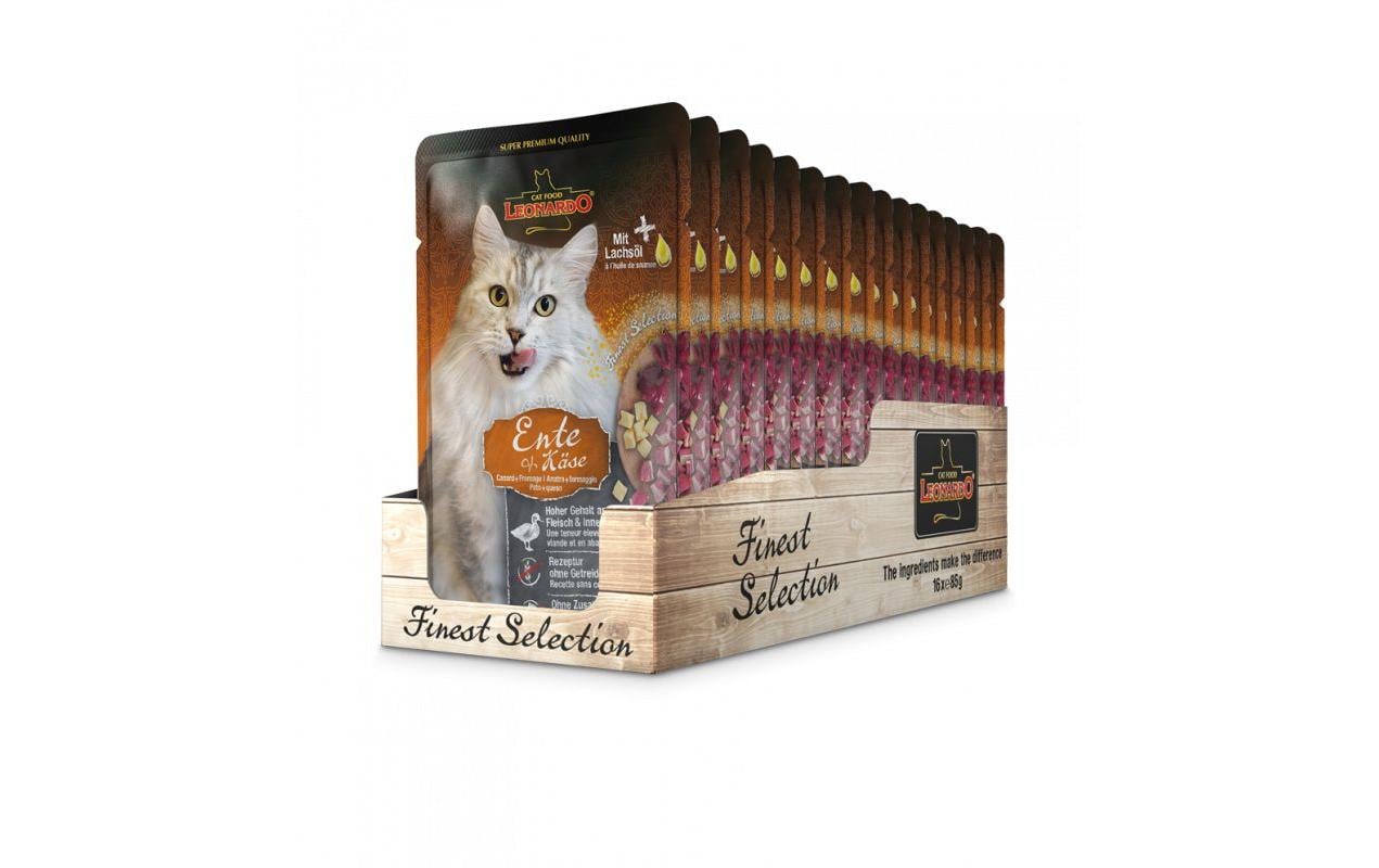 Leonardo Nassfutter Ente & Käse Kit 16x85g