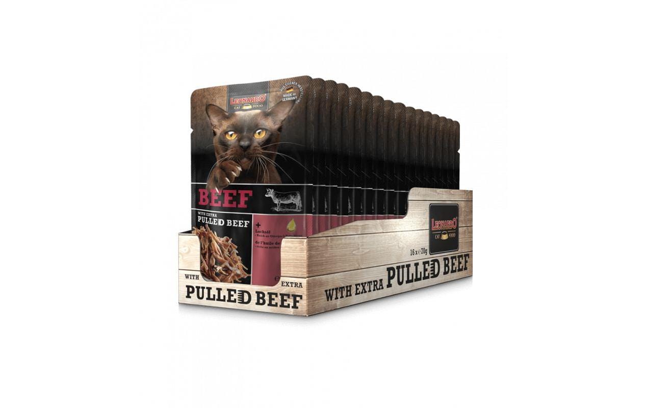 Leonardo Nassfutter Rind & Pulled Beef Kit 16x70g