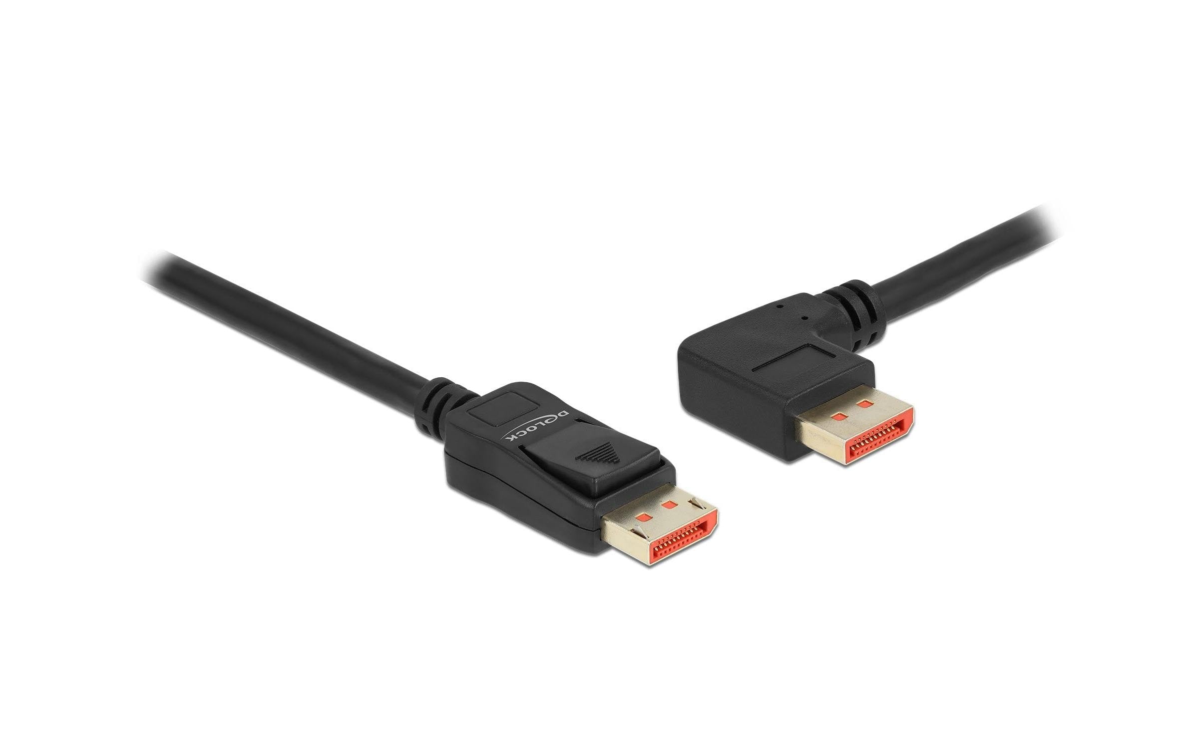Delock DisplayPort Stecker/Stecker 90 Grad Links gewinkelt, 8k 60Hz, 2m