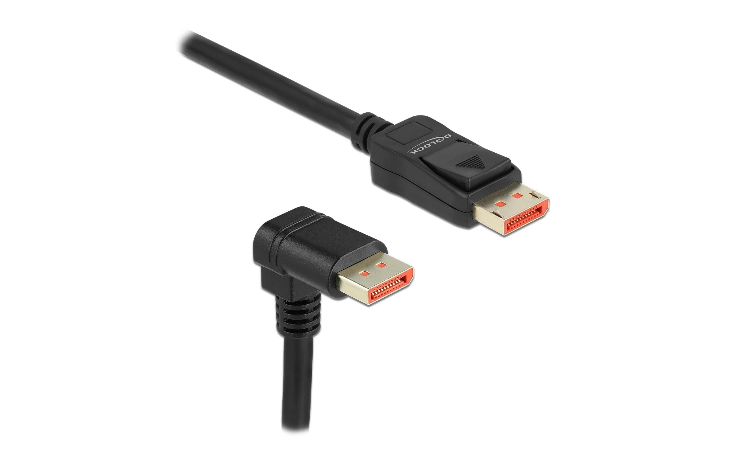 Delock DisplayPort Stecker/Stecker 90 Grad Rechts gewinkelt, 8k 60Hz, 5m