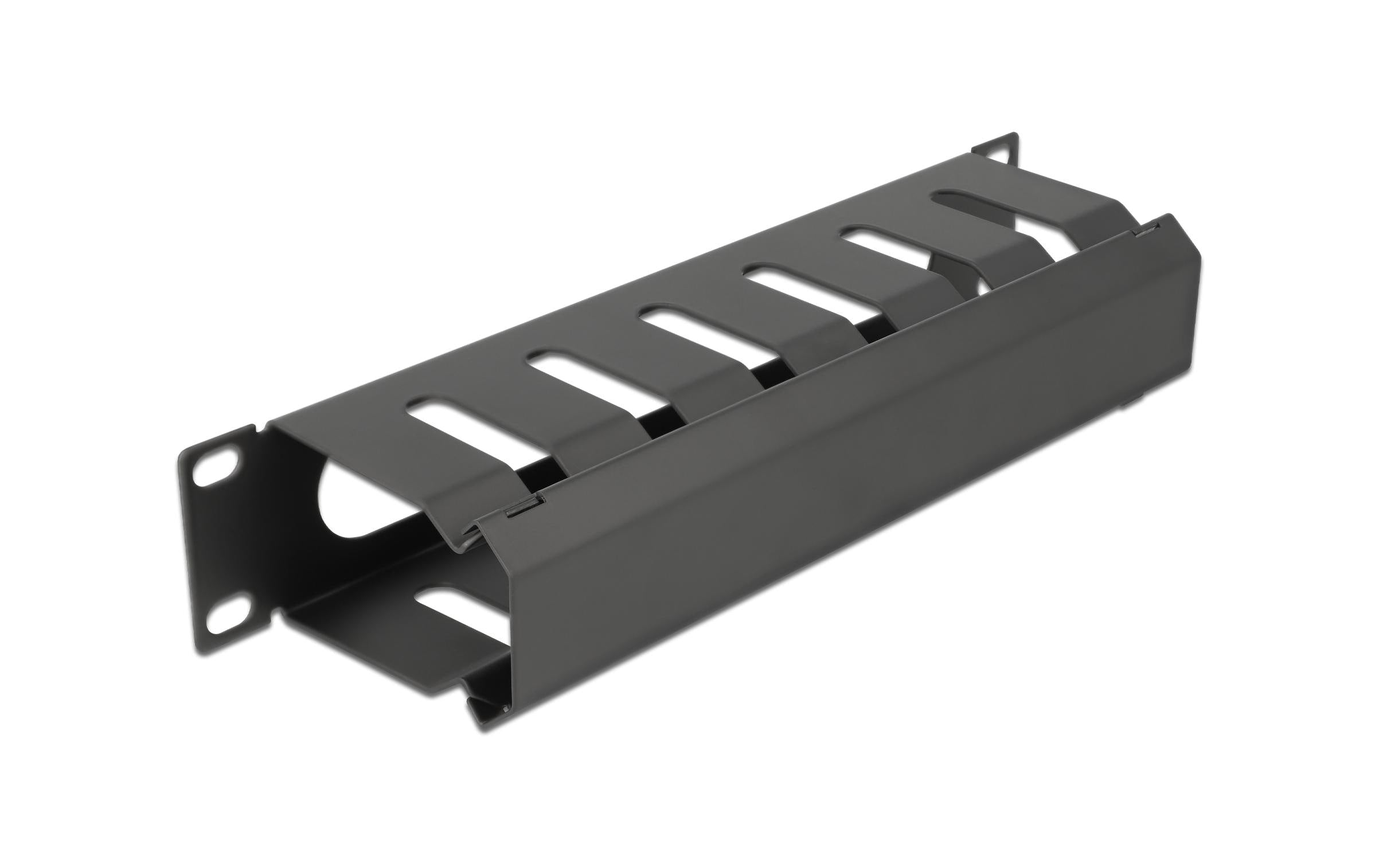 Delock 10" Kabelmanagement Rangierpanel Mit Öffnung, 1 HE, schwarz