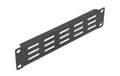 Delock 10" Netzwerkschrank Panel, 1 HE Mit Lüftungsschlitzen horizontal, schwarz