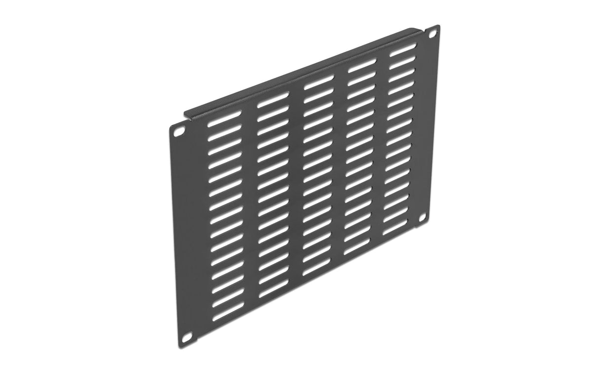 Delock 10" Netzwerkschrank Panel, 4 HE Mit Lüftungsschlitzen horizontal, schwarz