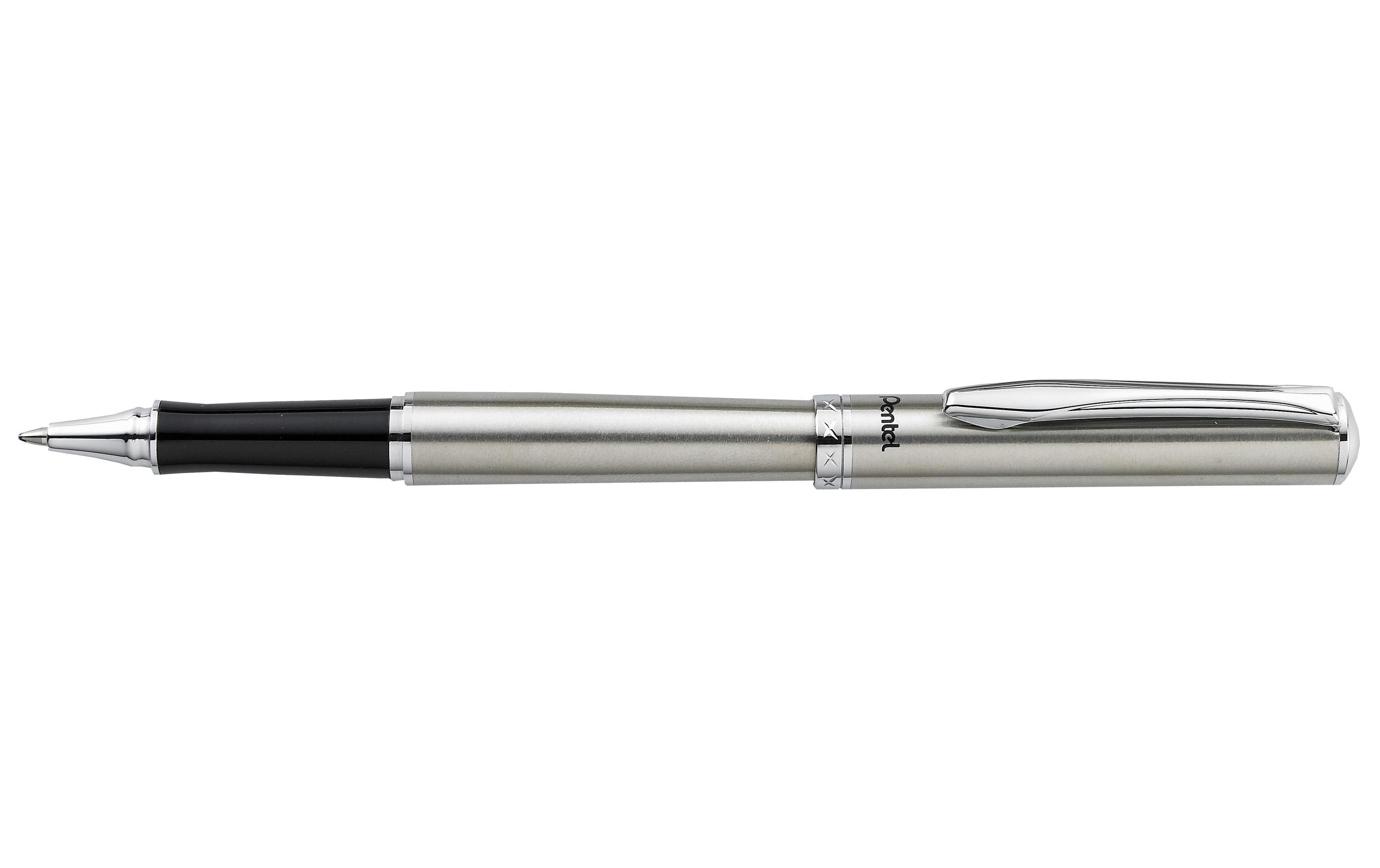 Pentel Gelroller EnerGel Sterling Schaft silber, Tinte schwarz